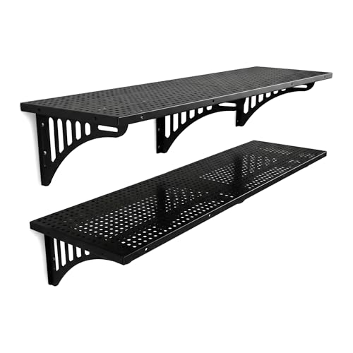 bebeikim 4 Pack Garage Wall Shelving 1.4 x 4 Foot Wall Mounted