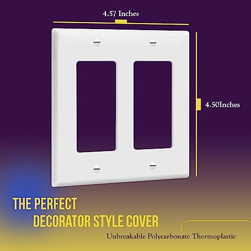 image for ENERLITES Decorator Light Switch or Receptacle Outlet Wall Plate, Glos