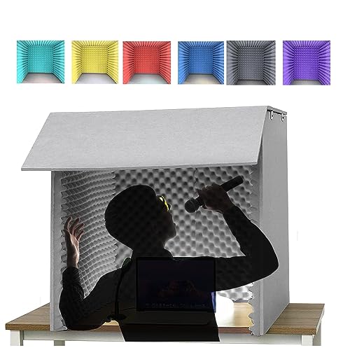Cabine vocale portable avec mousse absorbante pour enregistrement studio