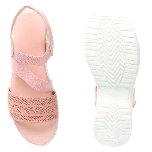 Women's Platform Sandals, Pink Mesh Strap | High Heels Sandals - Fashionable Stylish Wedges | Girls and Ladies | Stylish Sandals for Women Wedge High heel sandals women 3 41vE9XchDkL