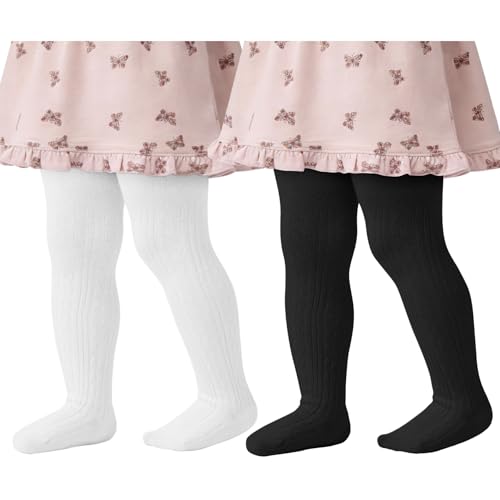 Image of Zando Baby Girls Tights Soft Cotton Infant Seamless Leggings Toddler Solid Knit Socks Warm Newborn Pants Stockings