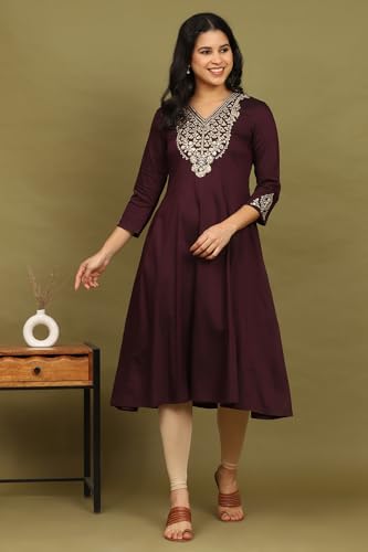 Image of W for Woman Zari Embroidered Anarkali Kurta