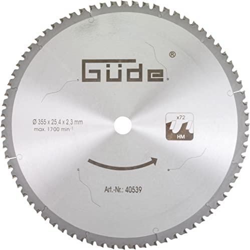 Güde 40539 Metallkreissägeblatt 350 T, 355 mm, 72 Zähne