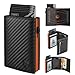 TEEHON Portafoglio Uomo Slim RFID Blocking, Magnetica Fibra di Carbonio Porta...