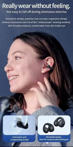 Image of T75 Ear Clip OWS Open Ear Wireless Earbuds | ENC Mic for Crystal-Clear Calls | 30hr Playtime with Type-C Fast Charging | BT5.3 Gaming Bluetooth Earphones | Touch Control Sports Headphone.