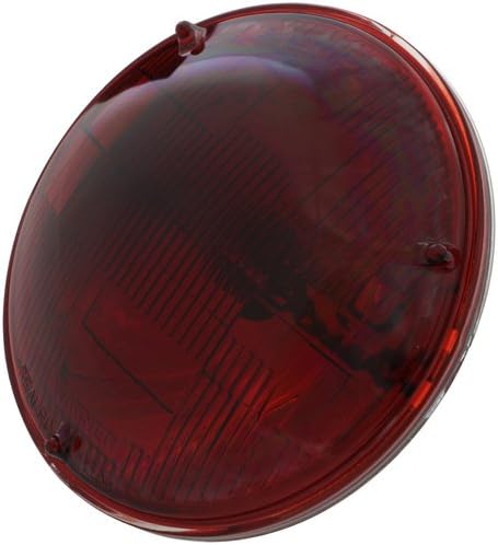 #4000R (Red) Sealed Beam Lamp Bulb 12.8/12.8 V, 60/37.5 W, Slip-On Terminals Base, PAR46 Shape