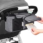 Neue Verbesserte Buggy Organizer Kinderwagen, Fasst 2 Getränkehalter für Babyartikel, Kann zur Aufbewahrung von Windeln und Spielzeug Verwendet Werden, Und Ist FüR Alle GeläNdewagenmodelle Geeignet