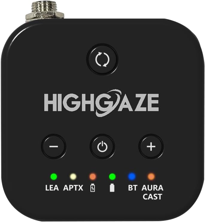 Multi Input Bluetooth 5.4 Audio Transmitter with Auracast - Qualcomm 3086 chip, Supports LE Audio Smartphone for Broadcasting and aptX, 3.5mm and 6.3mm TRS Port