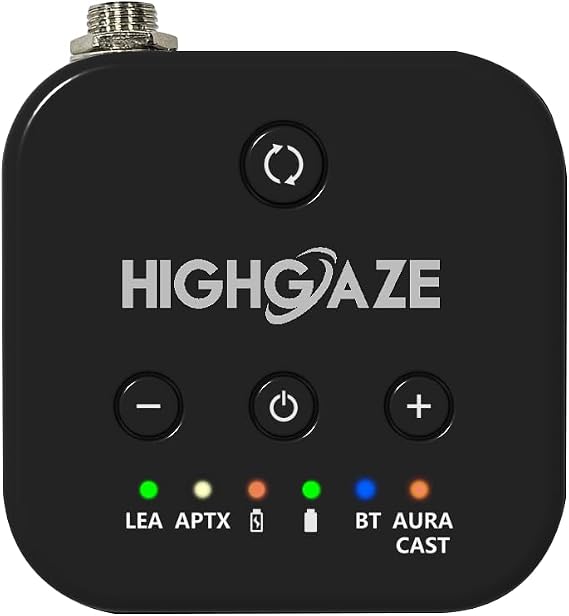 Multi Input Bluetooth 5.4 Audio Transmitter with Auracast - Qualcomm 3086 chip, Supports LE Audio Smartphone for Broadcasting and aptX, 3.5mm and 6.3mm TRS Port