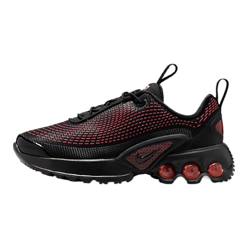 Nike Air Max Dn Little Kids' Shoes (FN4453-006, Black/Black/Bright Crimson/Black)