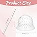 LIQWEI Punched Silicone Highlight Hair Cap with Needle, Professional Reusable Highlighting Poked Hole Caps with Hooks for Color Hair Salon Hairdressing Dyeing Staining Tools for Women Men