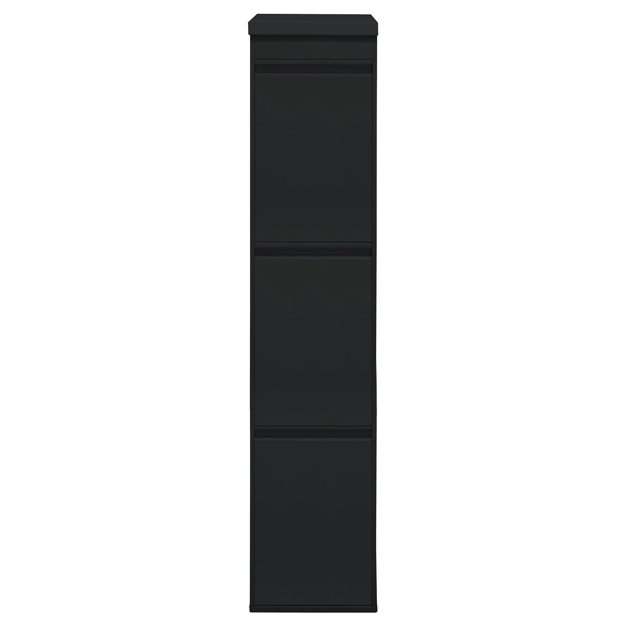 Arregui Top CR326-B Cubo de Basura y Reciclaje de Acero de 3 Compartimentos con Bandeja Superior | 3x17L (51L) | Cubos de Basura de Cocina | Contenedores de Reciclaje para Casa u Oficina | negro