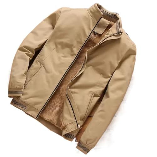 Autumn and Winter Men's Zippered Thick Casual Baseball Jacket, Pilot Jacket