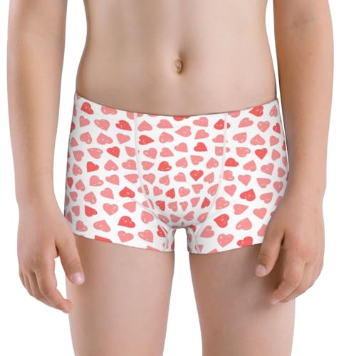 Boys' Cotton Boxer Brief Soft Underwear-Hearts