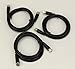 Ultra Cables 3-Pack, RG6 Coaxial Cable in Black 5 Feet