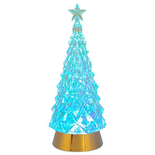 Christmas By Roman Inc, Acrylic Collection, Wirl Tree With Star Led Light Up, 11" #TOP25