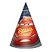 Disney Cars Formula Racer Birthday Party Paper Cone Hats Favour, Pack Of 6, Bright Red , 6", Paper