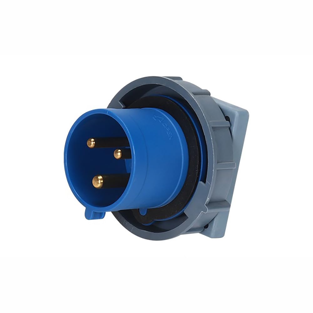 Industrial Connector Reverse Plug Socket, 3Pin 63A 220V-250V Waterproof IP67 CEE/IEC&IEC60309 Compliant, Surface Mounted Power Connector for Industrial Use (63A Reverse Concealed Installation)