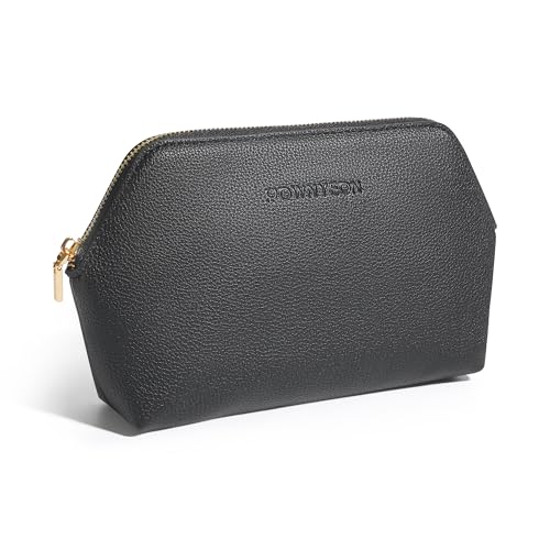 ROWNYEON Small Makeup Bag for Purse, Mini Portable Cosmetic Bags for Women, PU Leather Coin Purse Lipstick Cosmetic Accessories Organizer, Travel Makeup Pouch Zipper Pouch for Women
