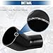 X AUTOHAUX 45 Degree 3.0 Inch to 4.0 Inch ID 4Ply Car Elbow Reducer Silicone Hose Coupler Intercooler Tube Intake Piping Black 76-102mm