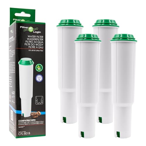 FilterLogic CFL-801B | 4x Filterpatronen kompatibel mit JURA Kaffeemaschine, Kaffeevollautomat und WHITE 60209 68739 62911 Wasserfilter - nur für Maschinen Bj. bis 10-2009
