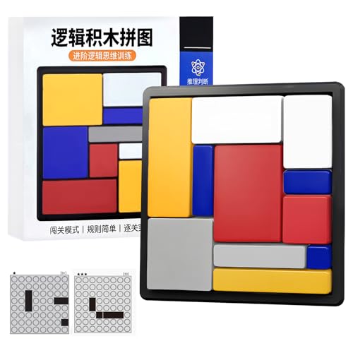 Logik-Huarongdao Puzzle – Geduldsspiel für Erwachsene & Kinder, Tragbares Logikspiel mit Progressiven Herausforderungen, Perfekt als Spiele für 1 Person & Gehirntraining