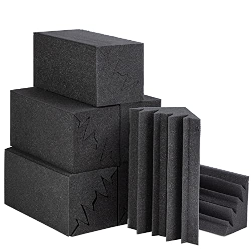 Bass Trap Espuma Acustica para esquinas Soundsbay 12 Piezas 18x18x30cm Insonorizacion Acustica tratamiento acustico Reducción de la reverberación Para estudios de grabación