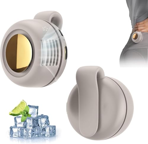HOIDOKLY Mini ventilador, 2025 nuevo ventilador portátil con clip pequeño, recargable por USB, silencioso, sin asas, ventilador de bolsillo para la cintura y cuello, ideal para exteriores, viajes