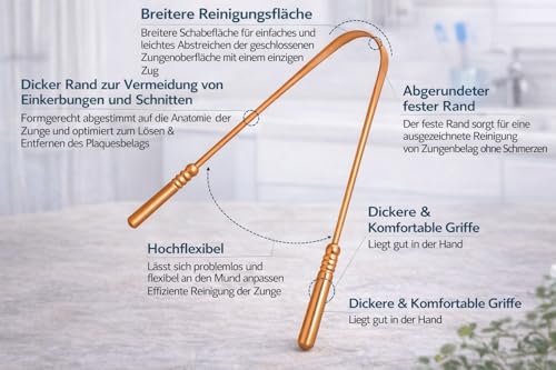 Zungenreiniger aus Kupfer von Kosha Ayurveda Effektive Zungenreinigung