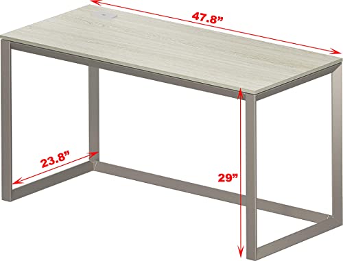 Shw Triangle-Leg Home Office Computer Desk, Silver/Gray #TOP2