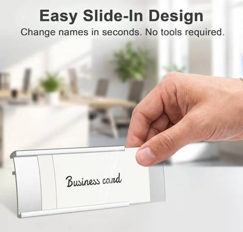 ITClosud 5 Stück Namensschilder für Kleidung Magnet, Magnetische Namensschilder mit Starkem Doppelmagnet, Name Plate für Kleidung Ausweishalter mit Papierschlitz für Kleidung, Büro, 72 x 31 mm (5PCS)