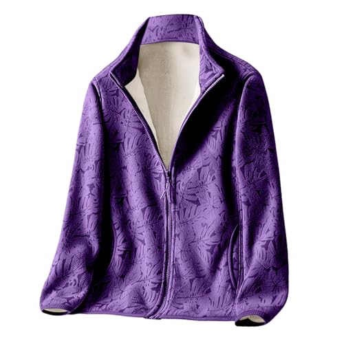 Veste col montant pour femme zippée et doublée polaire chaude
