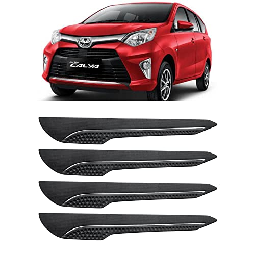 Image of AOSIS-Car Bumper Protector /Bumper Guard for Toyota Calya with Single Chrome Stripe (4-Pcs)