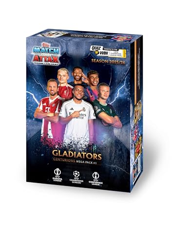 Image of Topps UEFA Champions League Match Attax 2025-26 Trading and Collectible Card Game (Mega Pack Gladiators - Centurians)
