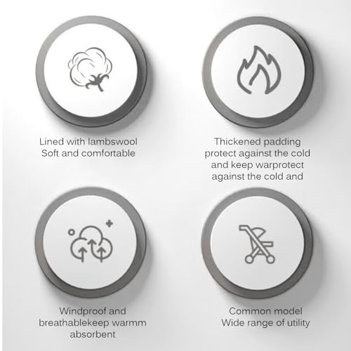 Stroller Glovesï¼Fleece Stroller Hand Muff, Stroller Accessoriesï¼Winter Anti-Freeze Gloves for Baby Stroller Jogger Pram Water Resistant Warmer Gift for Parents and Caregivers (Black) - Image 7