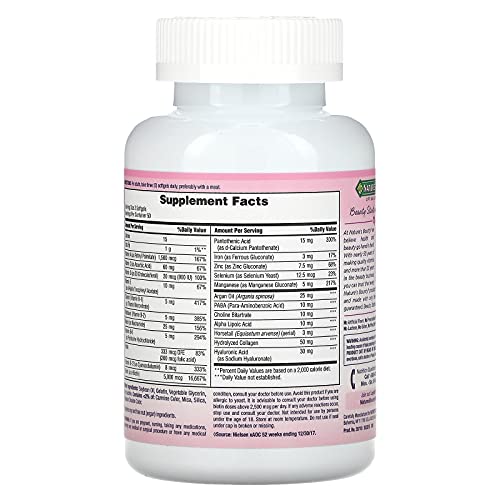 Nature's Bounty Hair Skin And Nails 5000 Mcg Of Biotin - 250 Coated Tablets Extra Strength (Four Bottles Each Of 250 Softgels) 1 4.0 Count #TOP4