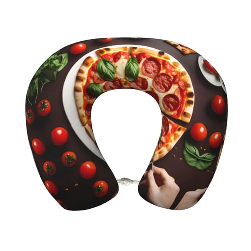 Almohada U de Espuma Viscoelástica Negra 30x25 cm