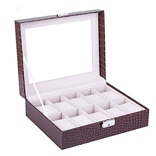 Preisvergleich Produktbild Aufbewahrung Uhrenbox Haushalt Uhr Aufbewahrungsbox Box Tragbarer Schmuck Display Box Uhren-Kollektion (Color : Red, Size : 25 * 8 * 20CM)