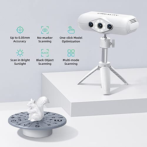 Creality Cr Scan Lizard 3D Scanner Luxury Kit, 0.05 Mm Accuracy & 10 Fps Scan Speed 3D Scanner For 3D Printing & Modeling, Aviation-Grade Aluminum Plug, Handheld/Turntable Modes No-Marker Scanning #TOP1