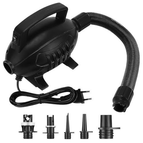 600 W Elektrische Luftpumpe, Luftpumpe Elektrisch Mit 5X Düsen, Elektrische Pumpe, Wiederaufladbare Gebläsepumpe Tragbare Aufblaspumpe Für Aufblasbare Betten Matratzen Schwimmbäder