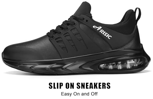 ARISIC Non Slip Work Shoes for Men Slip on Sneakers Waterproof Restaurant Men Zapatos Trabajo Comfort Kitchen Chef Slip Resistant Food Service Shoes3