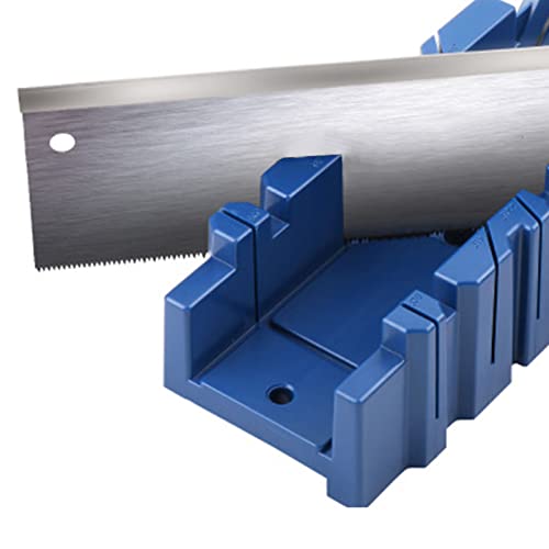 45°-Gehrungslade mit Säge Im Lieferumfang Enthalten, Robuste, Stabile Rückensäge aus Verstärktem Stahl für Präzises Schneiden