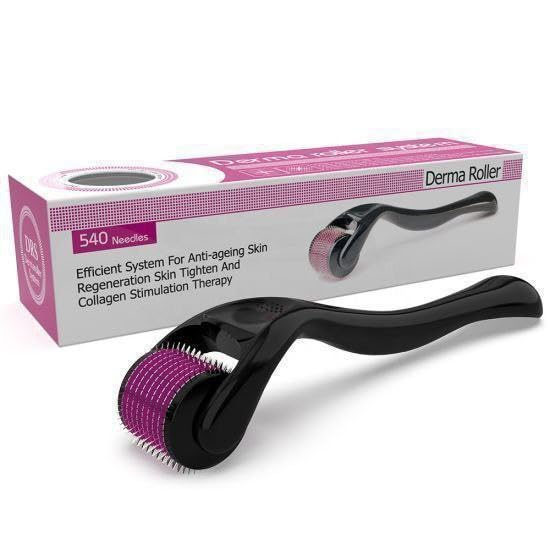 Derma Roller with 540 Titanium Alloy Micro Needles 0.5 mm | Suitable for Beard Also | Reduces Hair Fall | Stimulates Hair Follicles | Easy to use | Safe & Effective-image-32