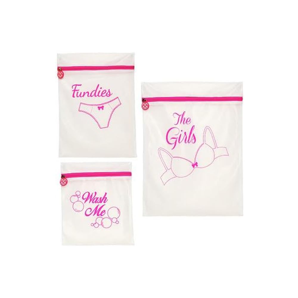 3 Piece Laundry Set Wash Bag, White