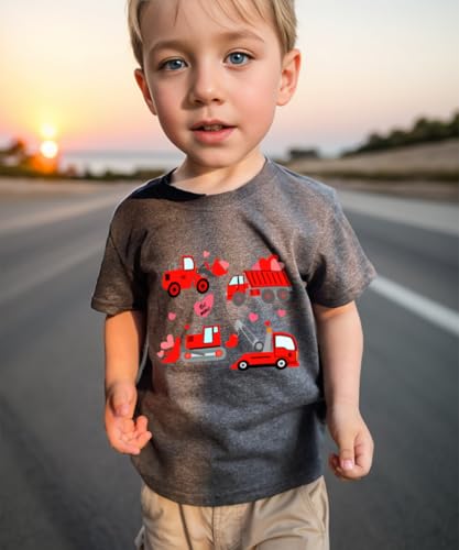 Boys Girls Valentines Love Heart Shirts Toddler Valentines Casual Funny T-Shirt Outfit 1-7 Years3