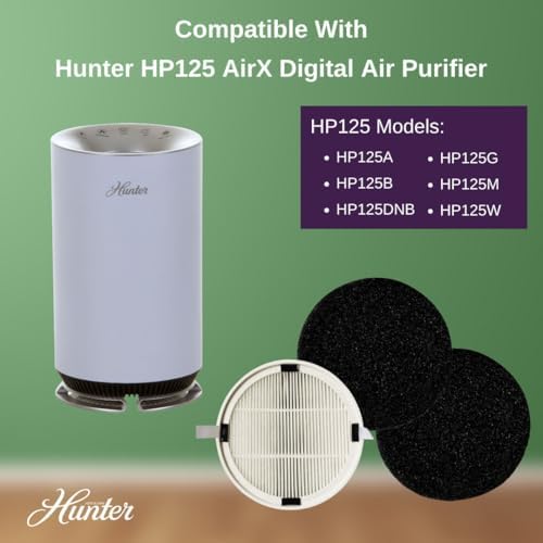 Replacement H-HF125-VP Filter Value Pack for Hunter HP125 AirX Digital Air Purifiers - Thumbnail 4