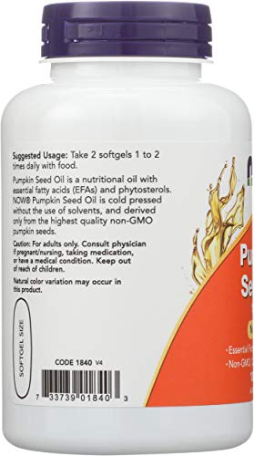 Image of Now Pumpkin Seed Oil 1000 mg 100 softgels