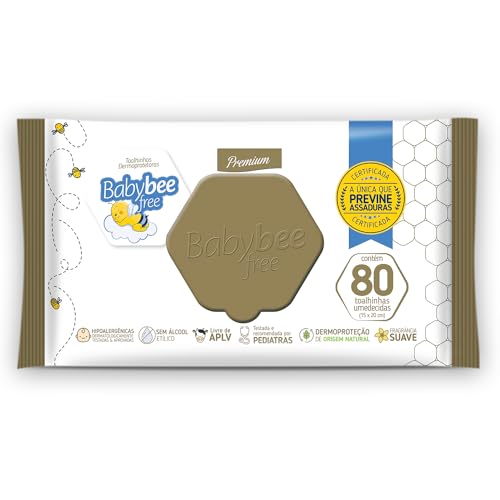TOALHINHAS UMEDECIDAS PREMIUM Baby Bee Free, 80 unidades