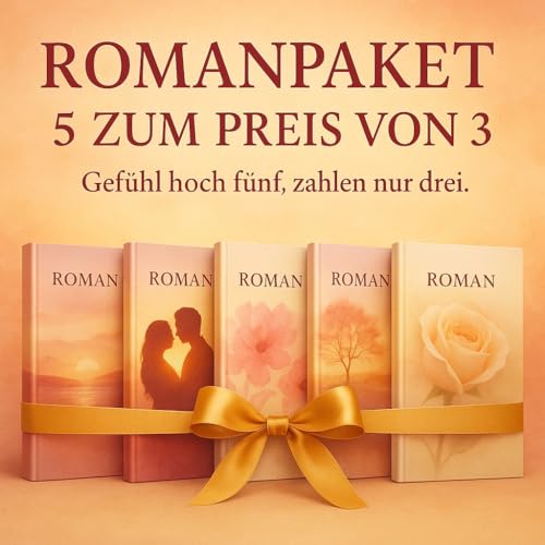 ROMANPAKET – Gefühle hoch fünf, zahlen nur drei! Tauche ein in fünf herzerwärmende Liebesgeschichten … und bezahle nur den Preis von drei Büchern.