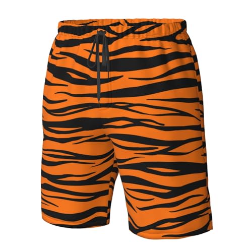 Tiger Stripes Print Man Beach Shorts Quick Dry Boardshorts 3D Pocket Short Pants Summer3